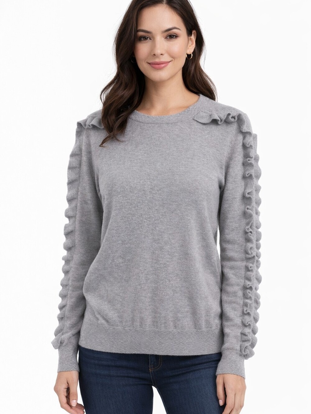 Philosophy Sweater Light Gray Women's Size M Long Sleeve